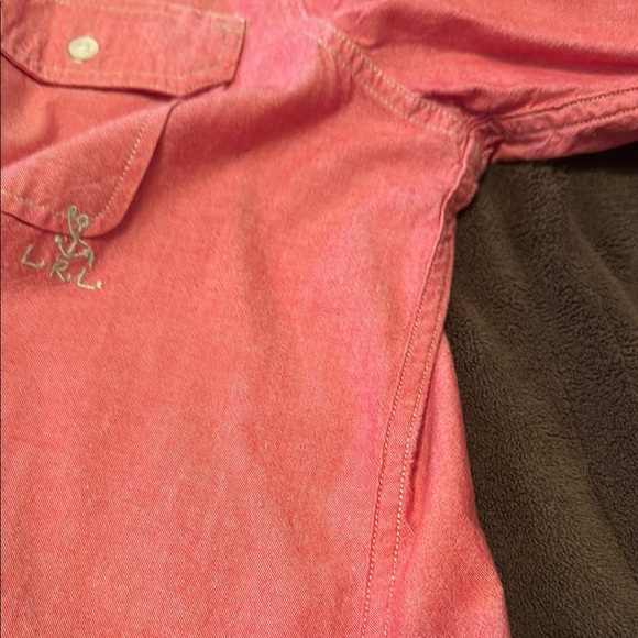 Lauren Ralph Lauren Red Casual Button Down Shirt - Picture 7 of 7